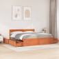 vidaXL Bett mit Schubladen und Matratze Wachsbraun 180x200 Massivholz vidaXL Bett mit Schubladen und Matratze Wachsbraun 180x200 Massivholz