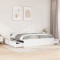 vidaXL Bett mit Schubladen und Matratze Weiß 200x200 cm Massivholz vidaXL Bett mit Schubladen und Matratze Weiß 200x200 cm Massivholz