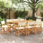 vidaXL Klappbare Gartenstühle 8 Stk. Cremeweiß Stoff vidaXL Klappbare Gartenstühle 8 Stk. Cremeweiß Stoff
