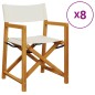 vidaXL Klappbare Gartenstühle 8 Stk. Cremeweiß Stoff vidaXL Klappbare Gartenstühle 8 Stk. Cremeweiß Stoff