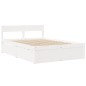 vidaXL Bett mit Schubladen und Matratze Weiß 120x200 cm Massivholz vidaXL Bett mit Schubladen und Matratze Weiß 120x200 cm Massivholz