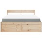 vidaXL Bett mit Schubladen und Matratze 140x200 cm Massivholz Kiefer vidaXL Bett mit Schubladen und Matratze 140x200 cm Massivholz Kiefer