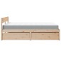 vidaXL Bett mit Schubladen und Matratze 140x200 cm Massivholz Kiefer vidaXL Bett mit Schubladen und Matratze 140x200 cm Massivholz Kiefer