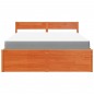 vidaXL Bett mit Schubladen und Matratze Wachsbraun 140x200 Massivholz vidaXL Bett mit Schubladen und Matratze Wachsbraun 140x200 Massivholz