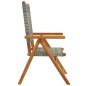 vidaXL Gartenstuhl Verstellbar 6 Stk. Grau Poly Rattan Massivholz vidaXL Gartenstuhl Verstellbar 6 Stk. Grau Poly Rattan Massivholz