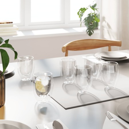 vidaXL Doppelwandige Glasbecher 6 Stk. 350 ml