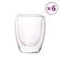 vidaXL Doppelwandige Glasbecher 6 Stk. 350 ml vidaXL Doppelwandige Glasbecher 6 Stk. 350 ml