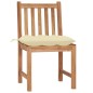Gartenstühle 4 Stk. mit Kissen Massivholz Teak Gartenstühle 4 Stk. mit Kissen Massivholz Teak