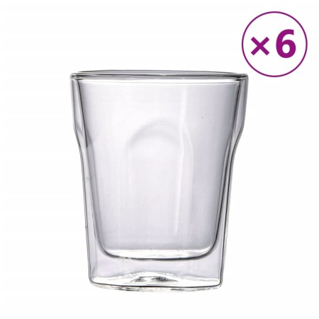 vidaXL Doppelwandige Glasbecher 6 Stk. 250 ml