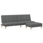vidaXL Schlafsofa 2-Sitzer mit Fußhocker Dunkelgrau Stoff vidaXL Schlafsofa 2-Sitzer mit Fußhocker Dunkelgrau Stoff