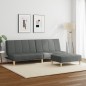 vidaXL Schlafsofa 2-Sitzer mit Fußhocker Dunkelgrau Stoff vidaXL Schlafsofa 2-Sitzer mit Fußhocker Dunkelgrau Stoff