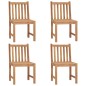 Gartenstühle 4 Stk. mit Kissen Massivholz Teak Gartenstühle 4 Stk. mit Kissen Massivholz Teak