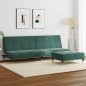 vidaXL Schlafsofa 2-Sitzer mit Fußhocker Dunkelgrün Samt vidaXL Schlafsofa 2-Sitzer mit Fußhocker Dunkelgrün Samt