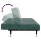 vidaXL Schlafsofa 2-Sitzer mit Fußhocker Dunkelgrün Samt vidaXL Schlafsofa 2-Sitzer mit Fußhocker Dunkelgrün Samt