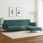 vidaXL Schlafsofa 2-Sitzer mit Fußhocker Dunkelgrün Samt vidaXL Schlafsofa 2-Sitzer mit Fußhocker Dunkelgrün Samt