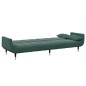 vidaXL Schlafsofa 2-Sitzer mit Fußhocker Dunkelgrün Samt vidaXL Schlafsofa 2-Sitzer mit Fußhocker Dunkelgrün Samt
