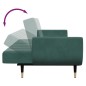 vidaXL Schlafsofa 2-Sitzer mit Fußhocker Dunkelgrün Samt vidaXL Schlafsofa 2-Sitzer mit Fußhocker Dunkelgrün Samt