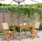 vidaXL Gartenstühle 2 Stk. Beige Massivholz Akazie & Stoff vidaXL Gartenstühle 2 Stk. Beige Massivholz Akazie & Stoff