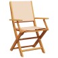 vidaXL Gartenstühle 2 Stk. Beige Massivholz Akazie & Stoff vidaXL Gartenstühle 2 Stk. Beige Massivholz Akazie & Stoff
