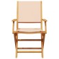 vidaXL Gartenstühle 2 Stk. Beige Massivholz Akazie & Stoff vidaXL Gartenstühle 2 Stk. Beige Massivholz Akazie & Stoff