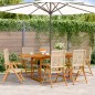 vidaXL 7-tlg. Garten-Essgruppe Poly Rattan und Massivholz Beige vidaXL 7-tlg. Garten-Essgruppe Poly Rattan und Massivholz Beige