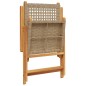 vidaXL 7-tlg. Garten-Essgruppe Poly Rattan und Massivholz Beige vidaXL 7-tlg. Garten-Essgruppe Poly Rattan und Massivholz Beige