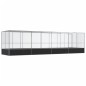 vidaXL Voliere mit Erweiterung Silbern 832x207x212 cm Stahl vidaXL Voliere mit Erweiterung Silbern 832x207x212 cm Stahl
