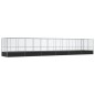 vidaXL Voliere mit Erweiterung Silbern 1246x207x212 cm Stahl vidaXL Voliere mit Erweiterung Silbern 1246x207x212 cm Stahl