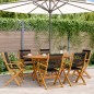 vidaXL Gartenstühle 6 Stk. Klappbar Schwarz Massivholz Akazie vidaXL Gartenstühle 6 Stk. Klappbar Schwarz Massivholz Akazie