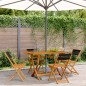 vidaXL Gartenstühle 4 Stk. Klappbar Schwarz Massivholz Akazie vidaXL Gartenstühle 4 Stk. Klappbar Schwarz Massivholz Akazie