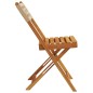 vidaXL Gartenstühle 4 Stk. Klappbar Beige Poly Rattan & Massivholz vidaXL Gartenstühle 4 Stk. Klappbar Beige Poly Rattan & Massivholz