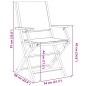 vidaXL Gartenstühle 8 Stk. Klappbar Anthrazit Stoff und Massivholz vidaXL Gartenstühle 8 Stk. Klappbar Anthrazit Stoff und Massivholz