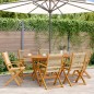 vidaXL Gartenstühle 6 Stk. Klappbar Beige Massivholz Akazie vidaXL Gartenstühle 6 Stk. Klappbar Beige Massivholz Akazie