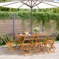 vidaXL Gartenstühle 8 Stk. Klappbar Anthrazit Stoff und Massivholz vidaXL Gartenstühle 8 Stk. Klappbar Anthrazit Stoff und Massivholz