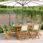 vidaXL Gartenstühle 6 Stk. Klappbar Grün Stoff und Massivholz vidaXL Gartenstühle 6 Stk. Klappbar Grün Stoff und Massivholz