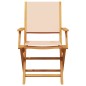 vidaXL Gartenstühle 8 Stk. Klappbar Beige Stoff und Massivholz vidaXL Gartenstühle 8 Stk. Klappbar Beige Stoff und Massivholz