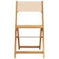 vidaXL Gartenstühle 6 Stk. Klappbar Beige Stoff und Massivholz vidaXL Gartenstühle 6 Stk. Klappbar Beige Stoff und Massivholz
