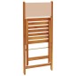 vidaXL Gartenstühle 6 Stk. Klappbar Beige Stoff und Massivholz vidaXL Gartenstühle 6 Stk. Klappbar Beige Stoff und Massivholz