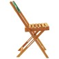vidaXL Gartenstühle 4 Stk. Klappbar Grün Stoff und Massivholz vidaXL Gartenstühle 4 Stk. Klappbar Grün Stoff und Massivholz