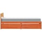 vidaXL Bett mit Schubladen und Matratze Wachsbraun 90x190 Massivholz vidaXL Bett mit Schubladen und Matratze Wachsbraun 90x190 Massivholz
