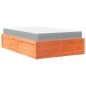 vidaXL Bett mit Matratze Wachsbraun 120x190 cm Massivholz Kiefer vidaXL Bett mit Matratze Wachsbraun 120x190 cm Massivholz Kiefer