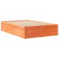 vidaXL Bett mit Matratze Wachsbraun 120x190 cm Massivholz Kiefer vidaXL Bett mit Matratze Wachsbraun 120x190 cm Massivholz Kiefer
