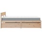 vidaXL Bett mit Schubladen und Matratze 120x190 cm Massivholz Kiefer vidaXL Bett mit Schubladen und Matratze 120x190 cm Massivholz Kiefer