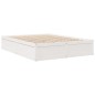 vidaXL Bett mit Matratze Weiß 140x200 cm Massivholz Kiefer vidaXL Bett mit Matratze Weiß 140x200 cm Massivholz Kiefer