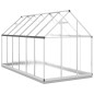 vidaXL Gewächshaus mit Fundamentrahmen Silber 334x169x202cm Aluminimum vidaXL Gewächshaus mit Fundamentrahmen Silber 334x169x202cm Aluminimum
