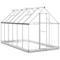 vidaXL Gewächshaus mit Fundamentrahmen Silber 334x169x202cm Aluminimum vidaXL Gewächshaus mit Fundamentrahmen Silber 334x169x202cm Aluminimum