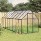 vidaXL Gewächshaus mit Fundamentrahmen Anthrazit 445x169x195 cm Alu vidaXL Gewächshaus mit Fundamentrahmen Anthrazit 445x169x195 cm Alu