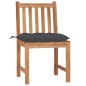 Gartenstühle 4 Stk. mit Kissen Massivholz Teak Gartenstühle 4 Stk. mit Kissen Massivholz Teak