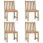 Gartenstühle 4 Stk. mit Kissen Massivholz Teak Gartenstühle 4 Stk. mit Kissen Massivholz Teak