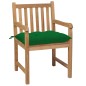 Gartenstühle 8 Stk. mit Grünen Kissen Massivholz Teak Gartenstühle 8 Stk. mit Grünen Kissen Massivholz Teak